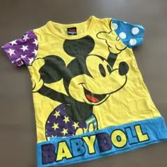 ベビードール　半袖Tシャツ　キッズ100 ミッキー　綿100%