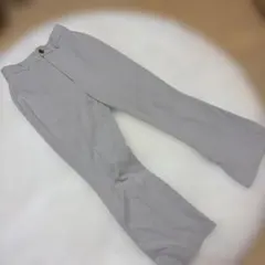 GUグレー フレアパンツ スラックス