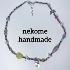 カラフル　ビーズネックレス　貝　アンティーク　古着　カジュアル　個性派