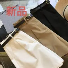 【新品】スカートミニボトムス　プリーツミニ丈　ブラック　送料無料