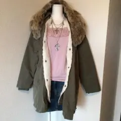 y2k 00s archive グランジファーモッズコート　平成ギャル森ガール