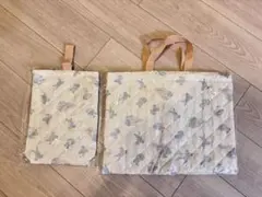 ウサギプリント レッスンバッグ シューズケース2点セット