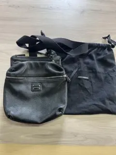DOLCE&GABBANA レザー ショルダーバッグ ブラック ドルガバのサムネイル