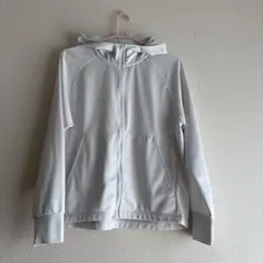 GU ACTIVE フード付きUVカットパーカー L ホワイト
