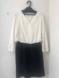 【送料無料】長袖ブラウス　ワンピース　冠婚葬祭　パーティドレス　結婚式ドレス