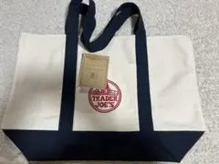 TRADER JOE'S トートバッグ アイボリー/ネイビー