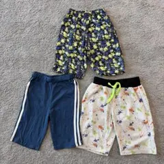 キッズ ハーフパンツ 3点セット 120-130cm