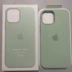 【Apple純正iPhone 12/12 Pro用シリコンケース ミントグリーン