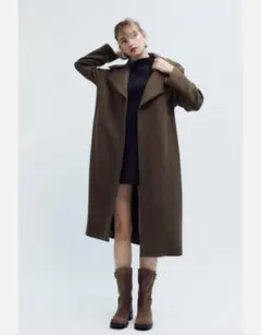 ZARAブラウンバックル付きショートブーツ　39 美品