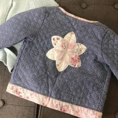 花アップリケキルティングアウター
