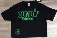 zumbaウェアエアロダンス クロップドTシャツ ブラック　M