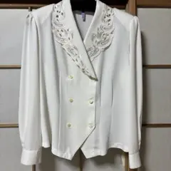 白 白色 刺繡 外套 女裝 蕾絲