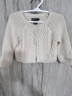 babyGAPカーディガン 3/4袖 ケーブル編み