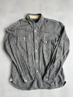 RAGEBLUE｜レイジブルー/シャンブレーデニムシャツ/ブラック/Mサイズ相当