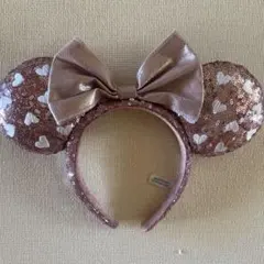 ディズニー カチューシャ ピンク スパンコール ハート