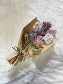 #3 枯れない花 花束 ピンクブーケ 編み物 お花 フラワー キラキラ ギフト