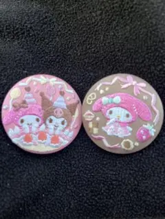 サンリオキャラクターズ　刺繍缶バッチ　マイメロ　シークレット　2点セット