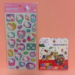 おはじきシールフレーク　ポップデコパーティー　ラメきらクリスタルシール　キティ