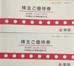 東急株主優待券2冊のサムネイル