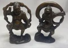【修縁堂】極上彫 木彫仏像 仁王像 金剛力士像一式 彫刻 仏教工芸 一刀彫 崖柏 極上彫 木彫仏像 仁王像 金剛力士像一式 彫刻 仏教工芸 一刀彫 崖柏 G