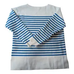 PLST プラステ ボーダーニット ボートネック 長袖