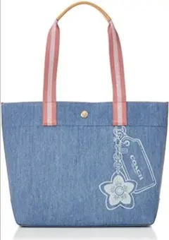 未使用　COACHコーチデニムトートバッグC8292