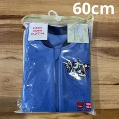 ユニクロ　ミッキーフリースオールインワン　60cm