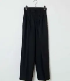 WEGO ハイウエストセンタープレスワイドパンツ