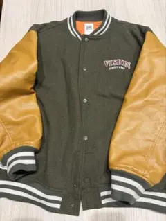 VISION スタジャン オリーブグリーン/ブラウン