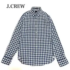 J.CREW【ジェイクルー】ネイビー/ホワイト チェック ボタンダウンシャツXSのサムネイル