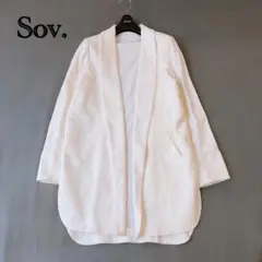 Sov. ソブ ホワイトジャケット 近年 ロング丈 日本製 コットン レーヨンのサムネイル