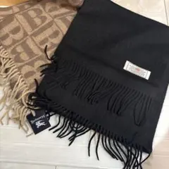 カシミヤ2点セット　Burberrys バーバリー カシミヤ Bロゴ マフラー