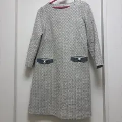 UNIVERVAL MUSE ツイード　ワンピース　膝丈　オケージョン