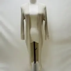 7-IDconcept. アイボリー リブ編み カーディガン サイズ38