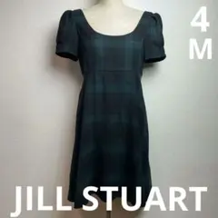 JILL STUART ジルスチュアート ワンピース チェック 半袖 4 M