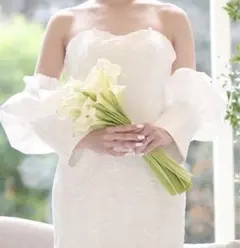 ウェディングドレス　パフスリーブ　つけ袖　結婚式