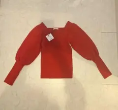 SLY レッド ニット トップス フリーサイズ