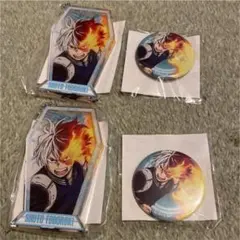 ヒロアカ キャラポップストア アクリルキーホルダー 轟焦凍  缶バッジ セット