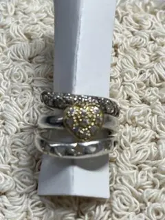 Foll Follie フォリフォリ3連リング　ハート