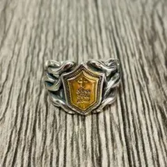 【新品】シルバーリング ゴールドプレート s925 y2k ヴィンテージ 重圧感