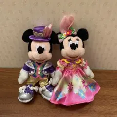ミッキー ミニーぬいぐるみバッチ