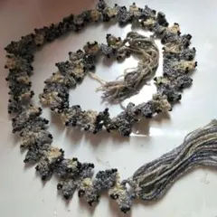 ハンドメイド　グレー　おしゃれ紐　ベルト　ブレスレット　ヘアアクセサリー