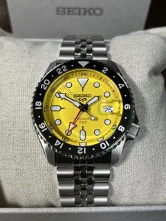 本日最終価格！SEIKO5 GMT イエロー USモデル SSK017