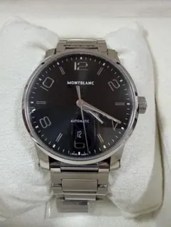 MONTBLANC 117324自動巻き時計 シルバー良品 箱と説明書付け - メルカリ