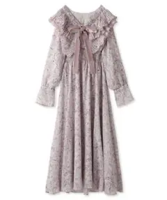 SNIDEL プリーツカラープリントワンピース 0