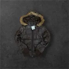 未使用タグ付　y2k archive ファー付きボンバージャケット 光沢　短丈