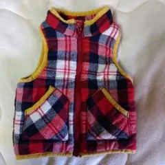 ベビー用　チェック柄ベスト　95