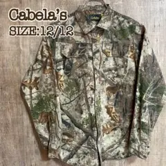 Cabela’sカベラス 迷彩シャツ リアルツリーカモフラ 12/12 刺繍ロゴ