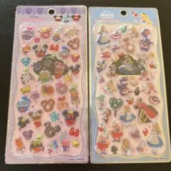 プチドロップステッカー　ディズニー　アリス　2点