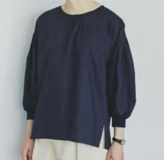 極美品✨定価1.6万❤️ ネイビー 洗える コットンシルクローン 